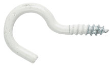 NKT Fasteners skruekrog 3,0 x 40 mm hvid 6 stk.